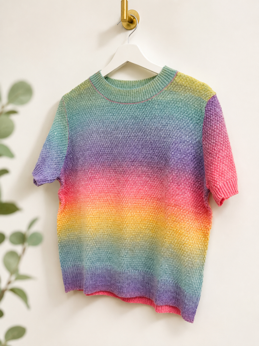 DMB Rainbow Short Sleeve Fine Knit