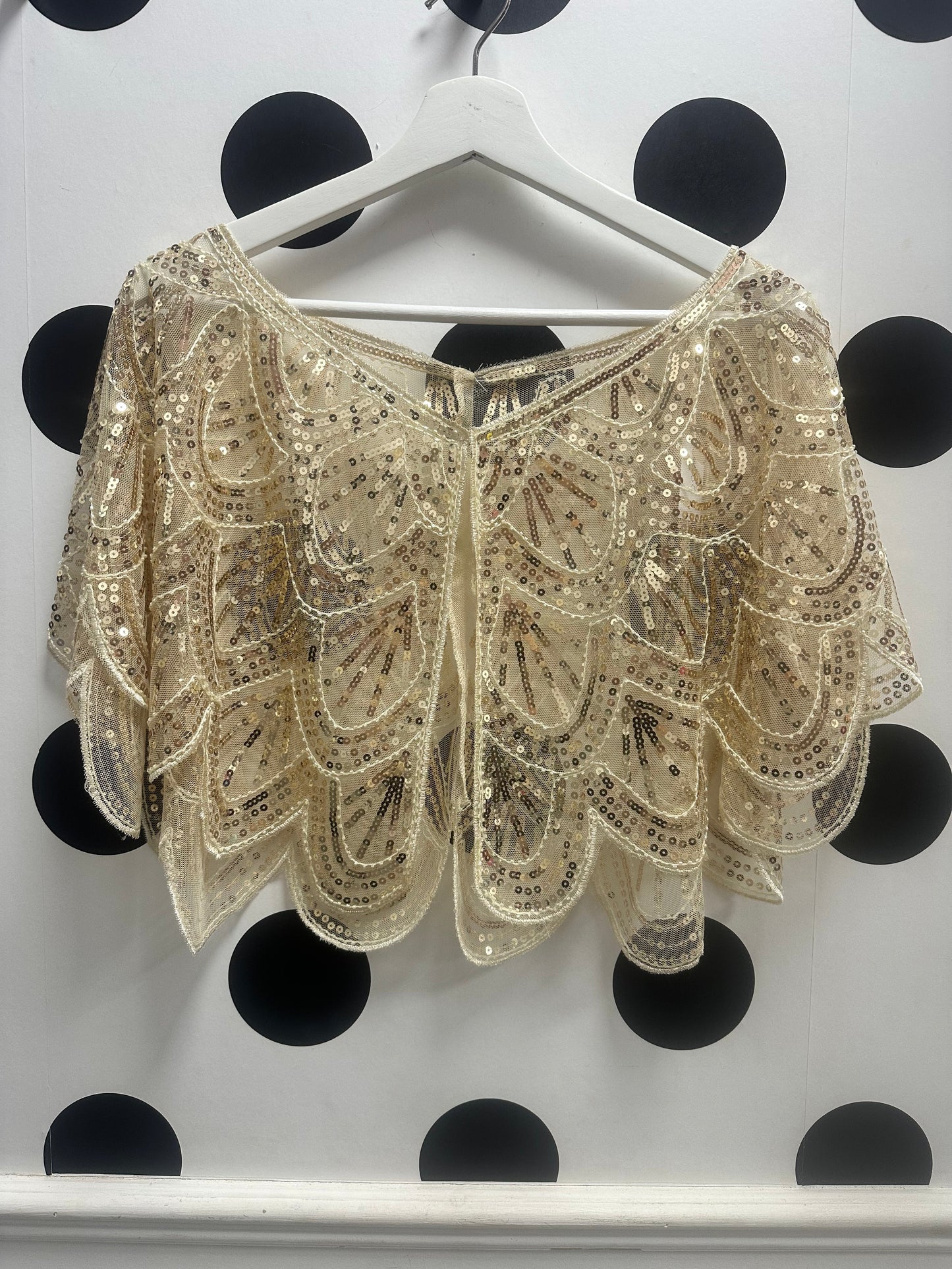 DMB Gold Sequin Bolero Cape
