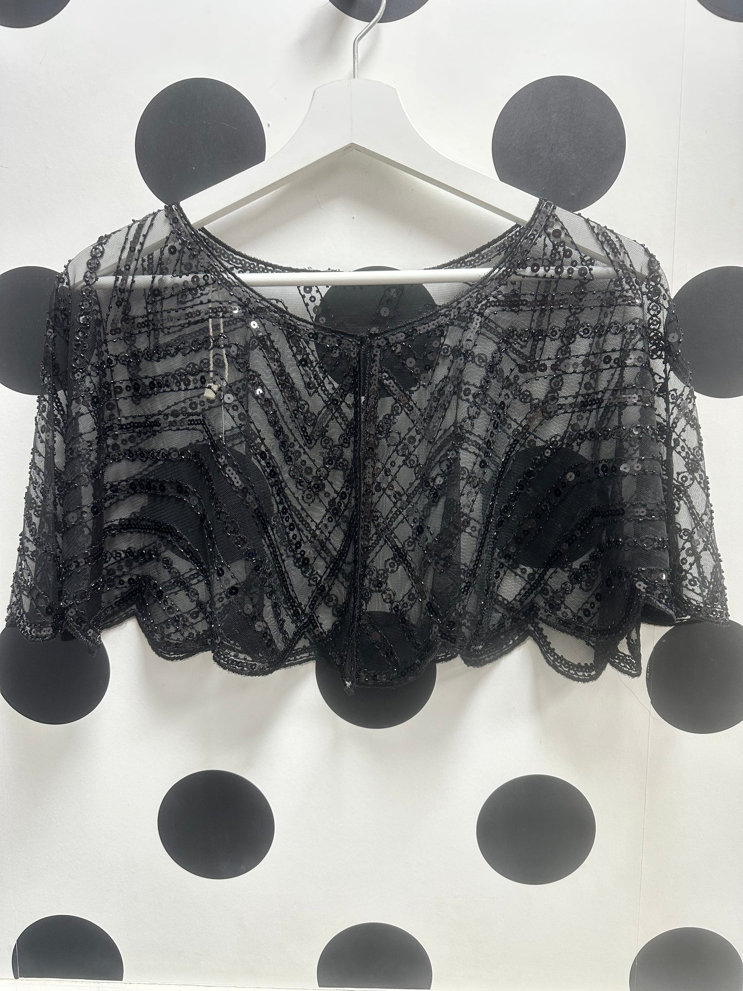 DMB Black Sequin Bolero Cape