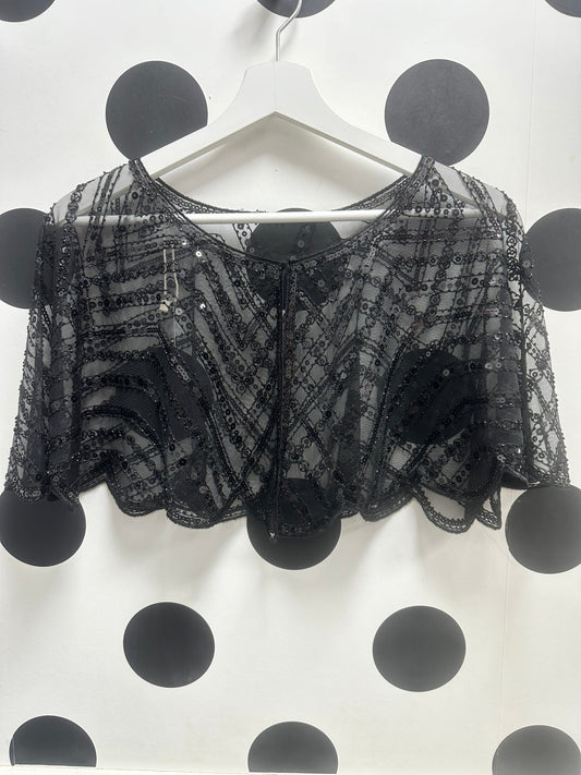 DMB Black Sequin Bolero Cape