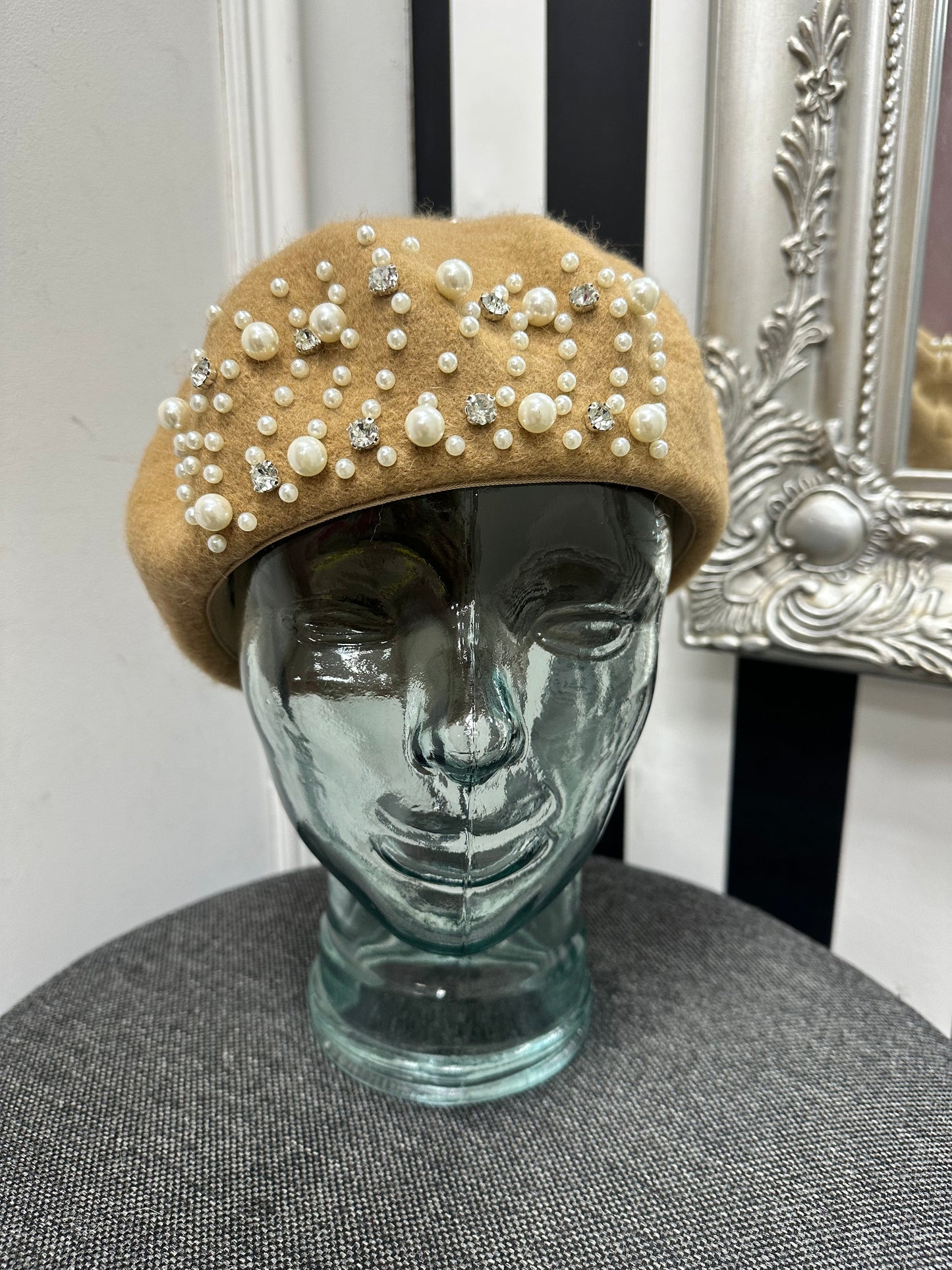 DMB Pearl Embellished Beret