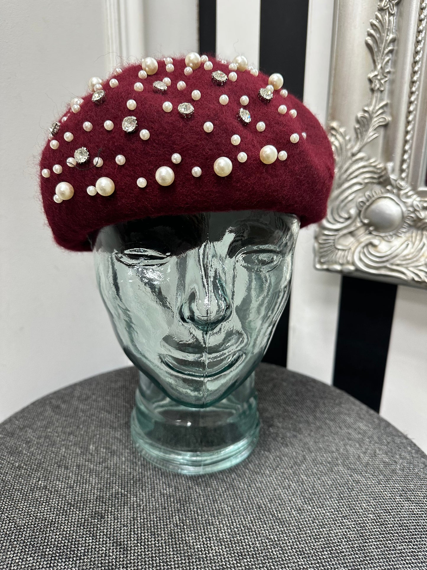 DMB Pearl Embellished Beret