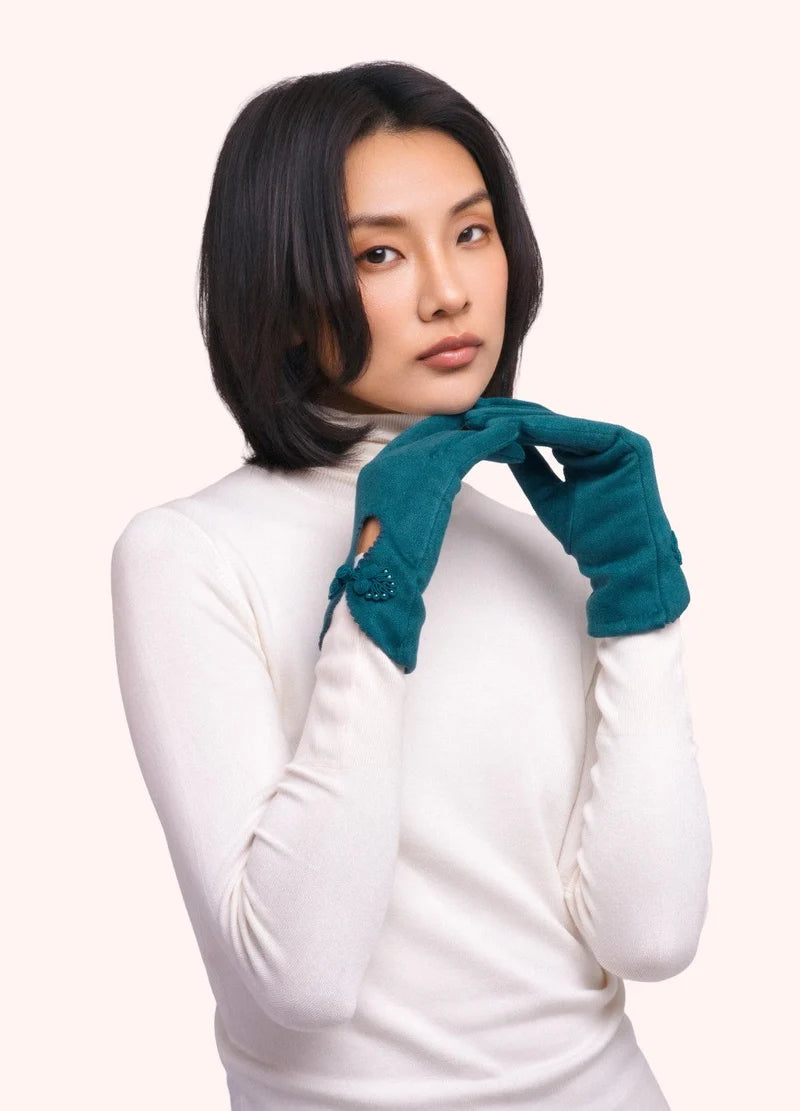 Powder Suki Gloves, Teal