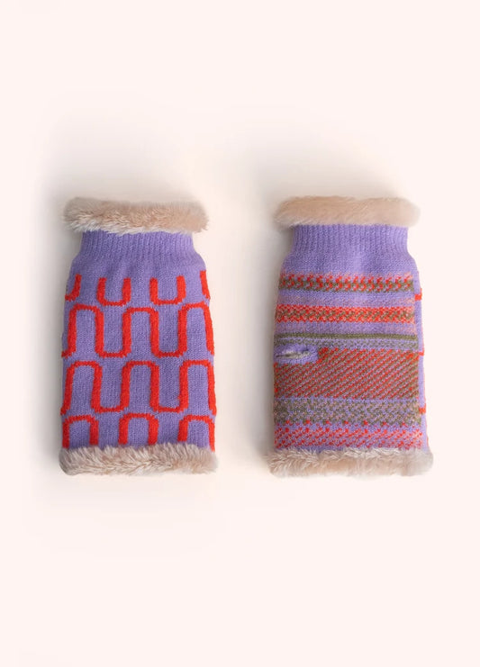 Powder Luna Wrist Warmers, Lilac