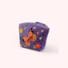 POWDER VELVET MINI POUCH - BONNY BUTTERFLY