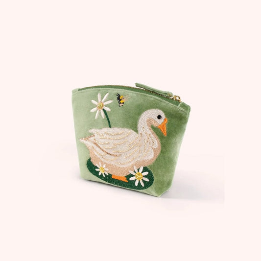 POWDER VELVET MINI POUCH - GARDEN GOOSE