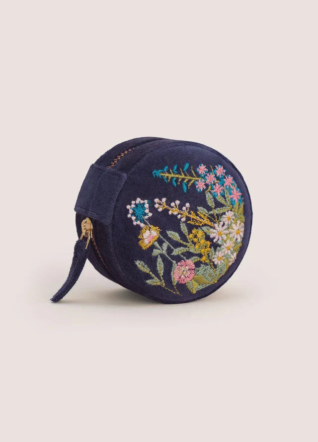 POWDER JEWELLERY BOX - NAVY FLORAL