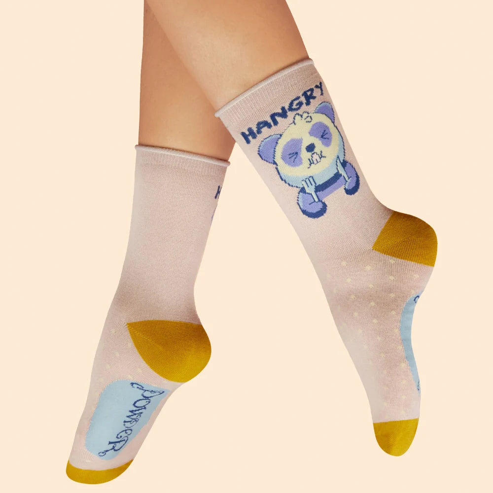 Powder Hangry Panda Socks