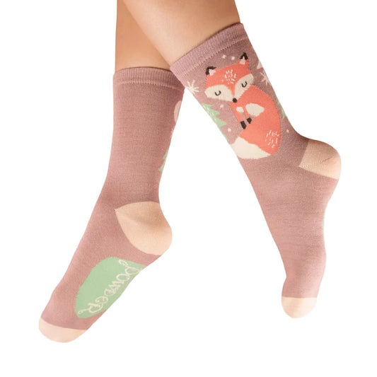 Powder Ankle Socks - Scandi Fox, Mocca
