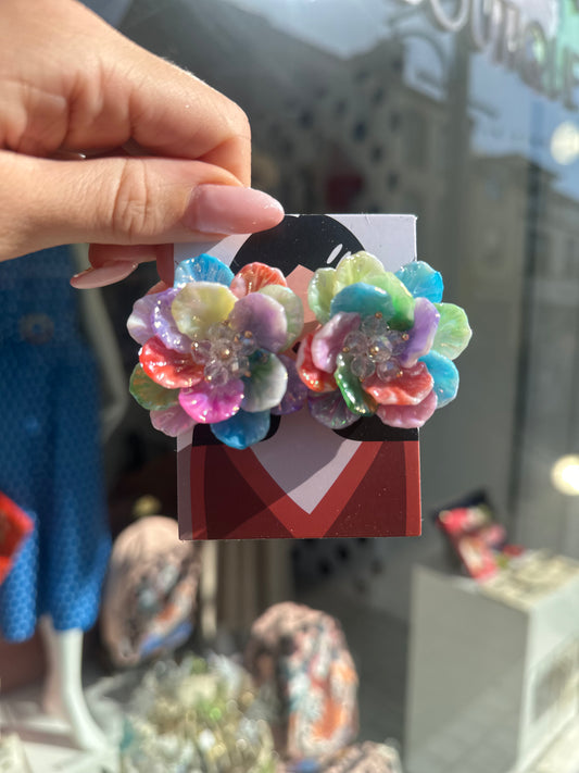 DMB Beaded Centre Flower Earrings