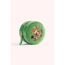 Powder ROUND VELVET JEWELLERY BOX - FOX