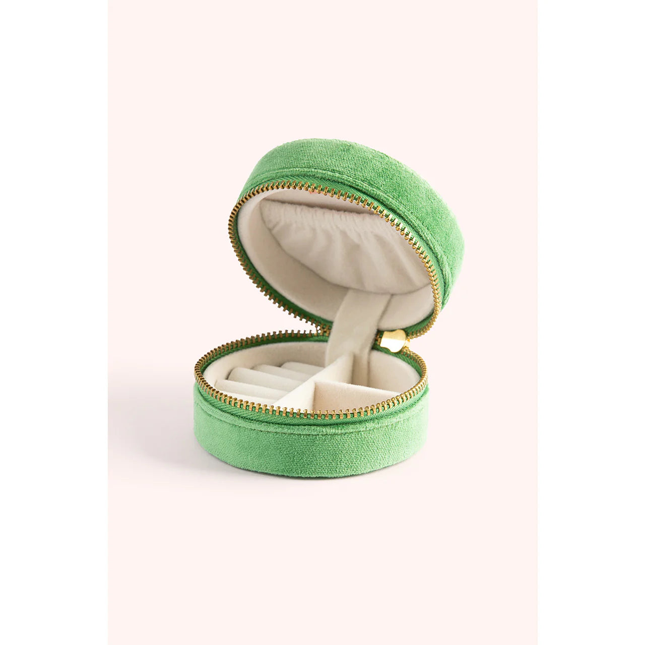Powder ROUND VELVET JEWELLERY BOX - FOX
