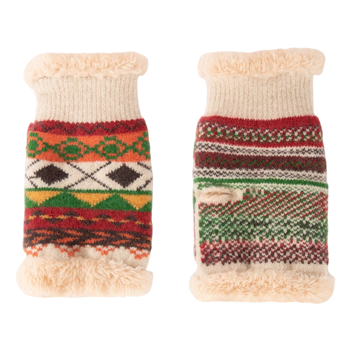 Powder KAYLA FAIR ISLE WRIST WARMERS, RUSSET