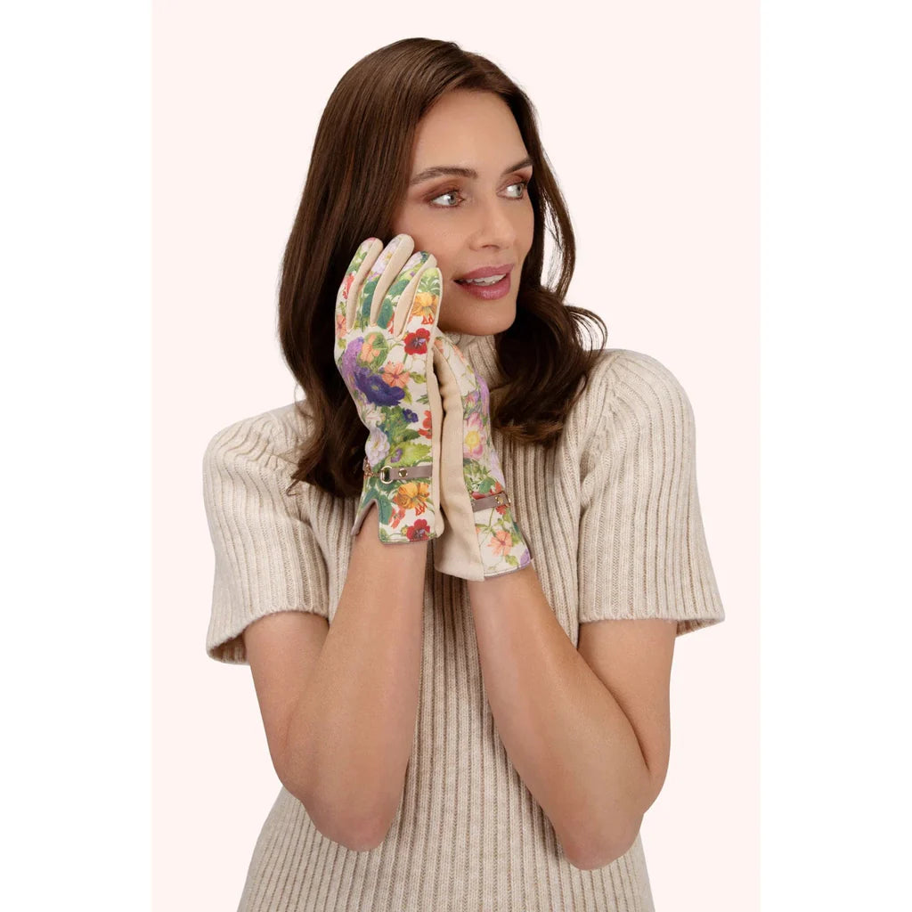 Powder KYLIE GLOVES -FLORAL CREAM