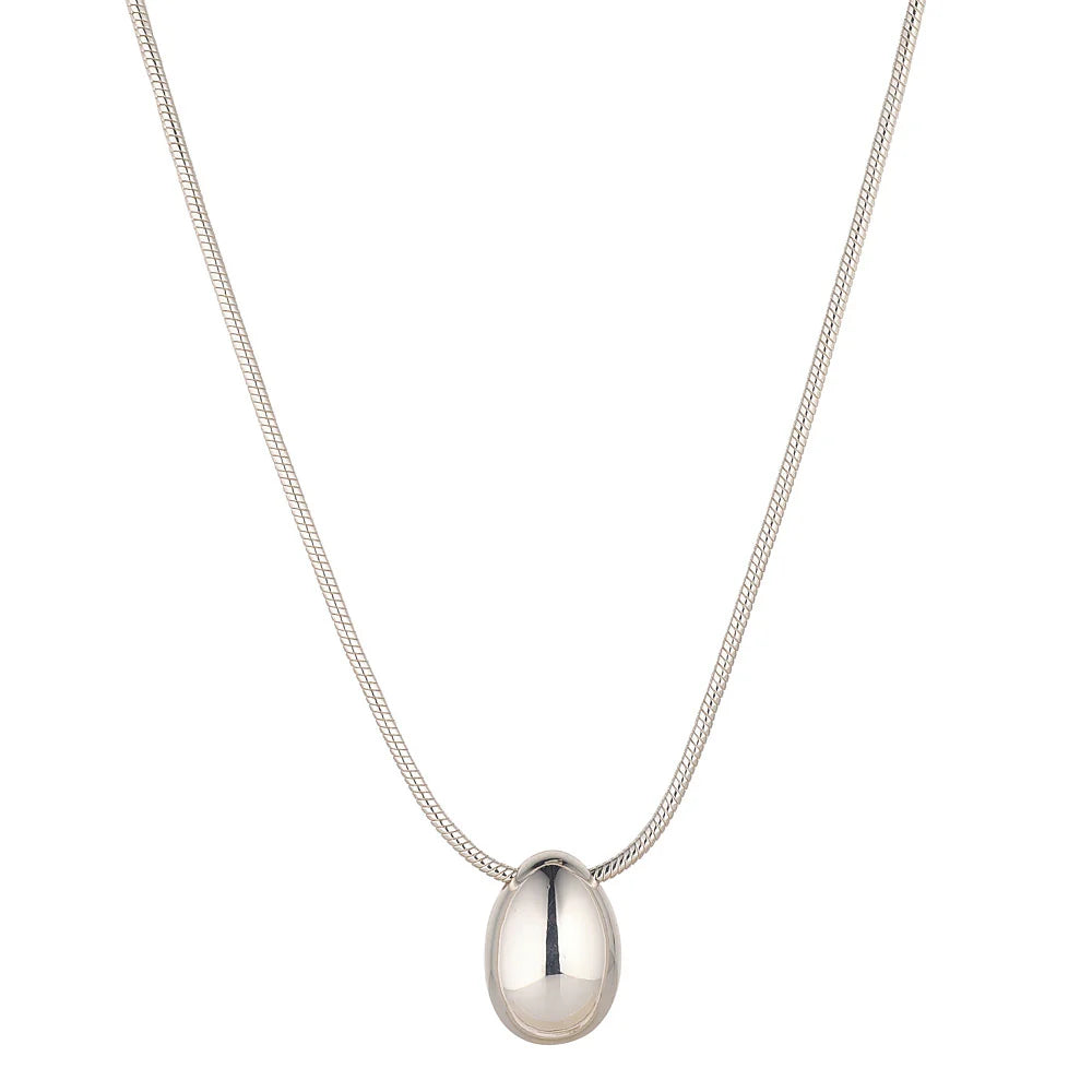 Knight & Day S442NCB Chunky Silver Tear Drop Pendant