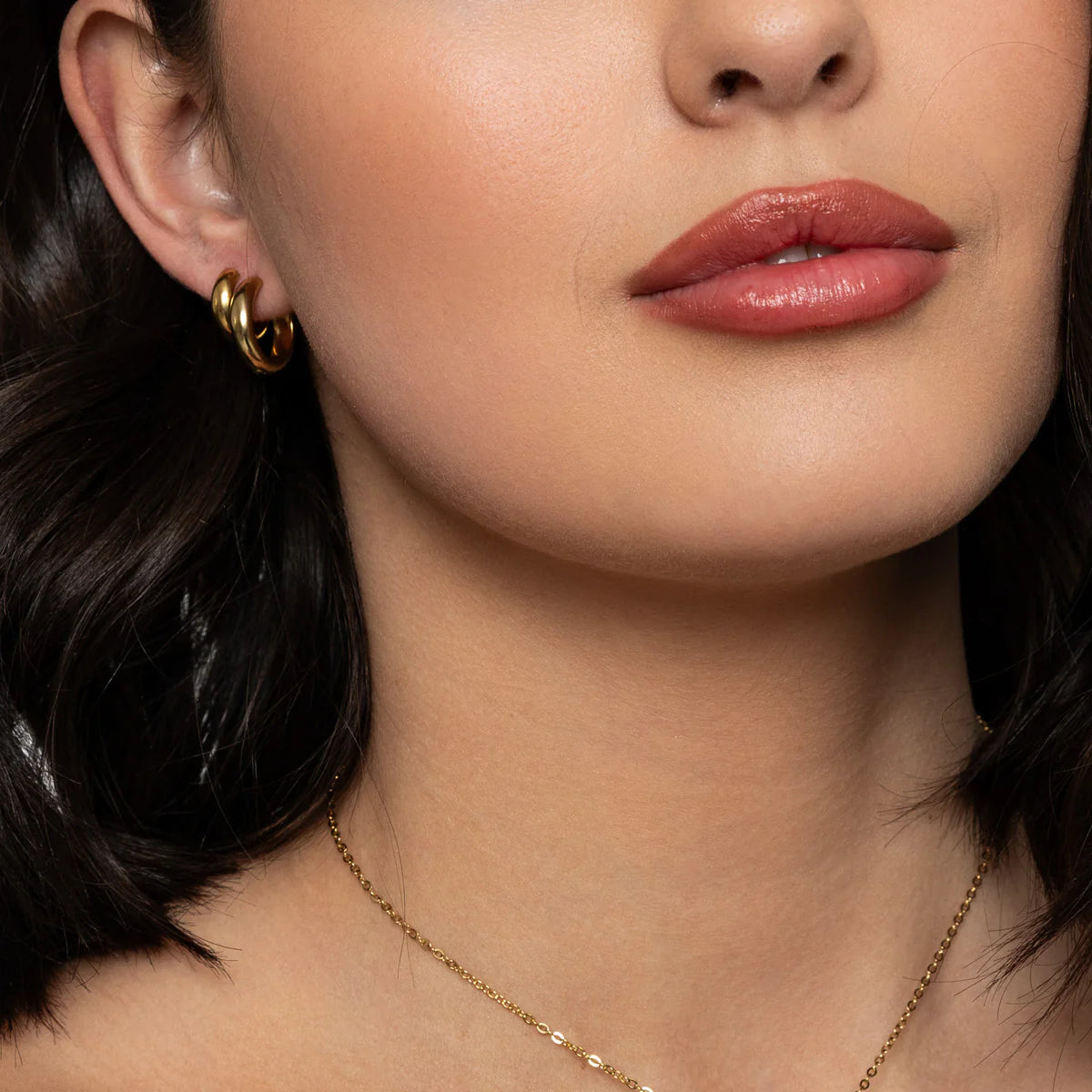 Knight & Day T133EMS Palmer Medium Gold Hoops