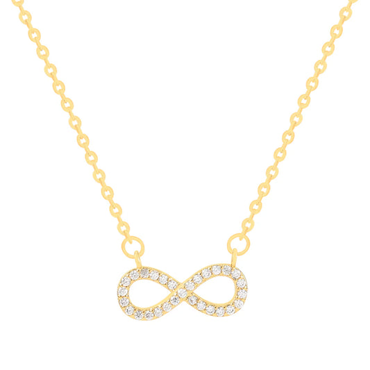 Knight & Day T534NDL The Pink Box Infinity Gold Necklace