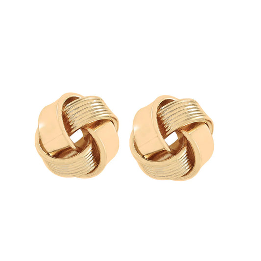 Knight & Day T622ECB Russian Knot Gold Earrings