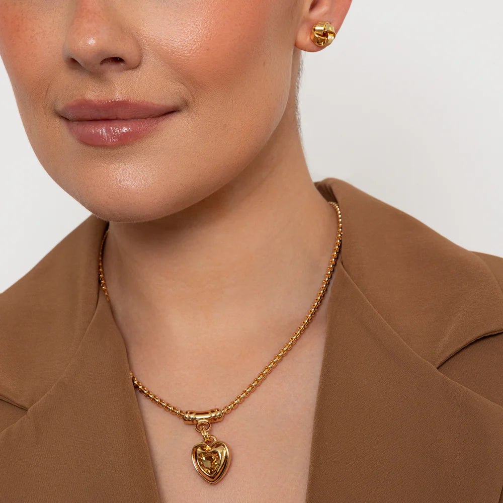 Knight & Day T622ECB Russian Knot Gold Earrings