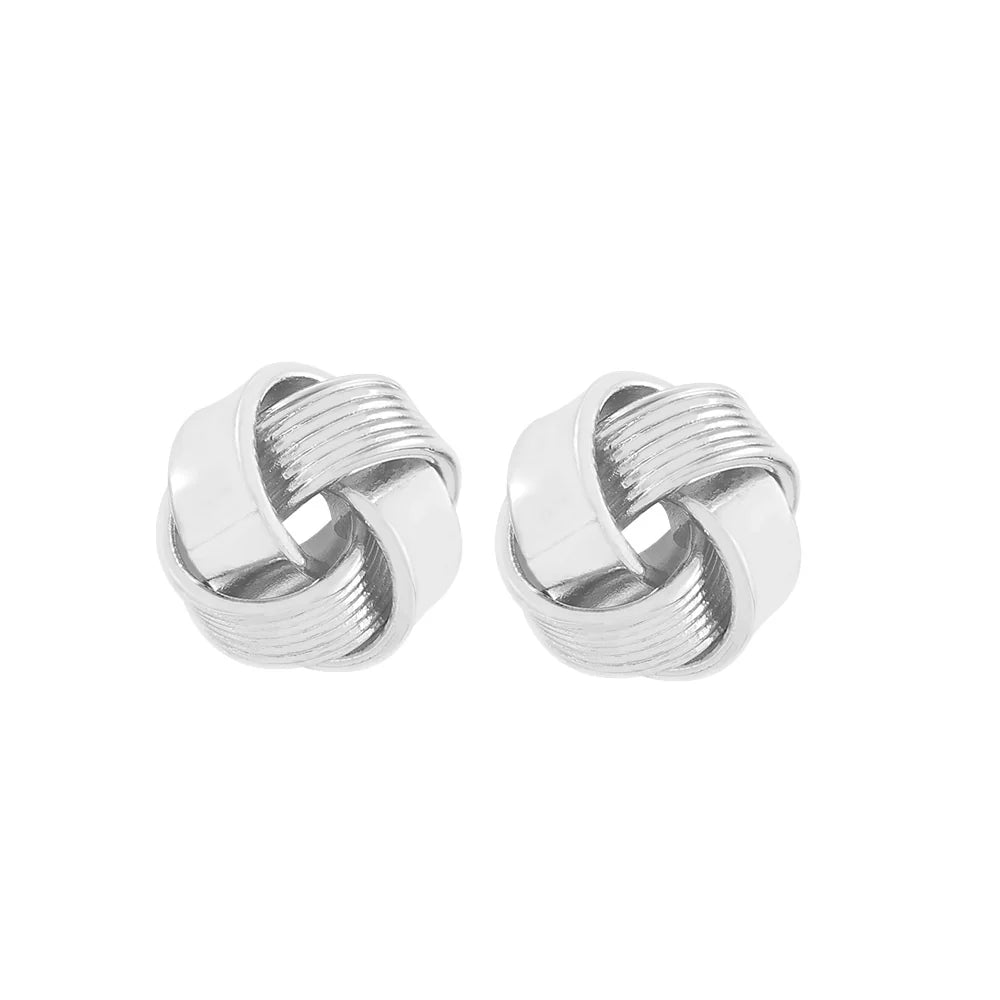 Knight & Day T623ECB Russian Knot Silver Earrings