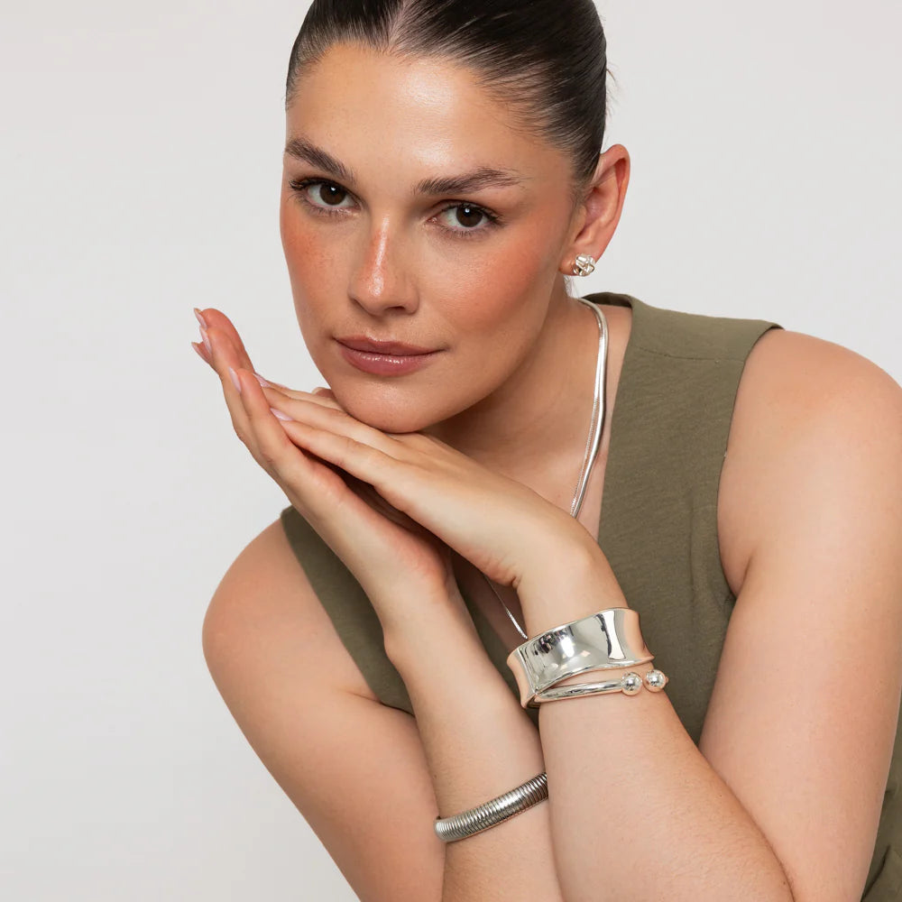 Knight & Day T623ECB Russian Knot Silver Earrings