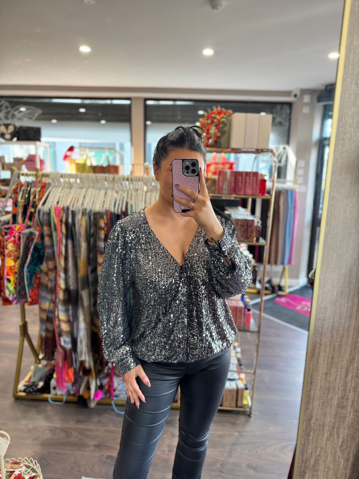 Zibi London Sequin Blouse