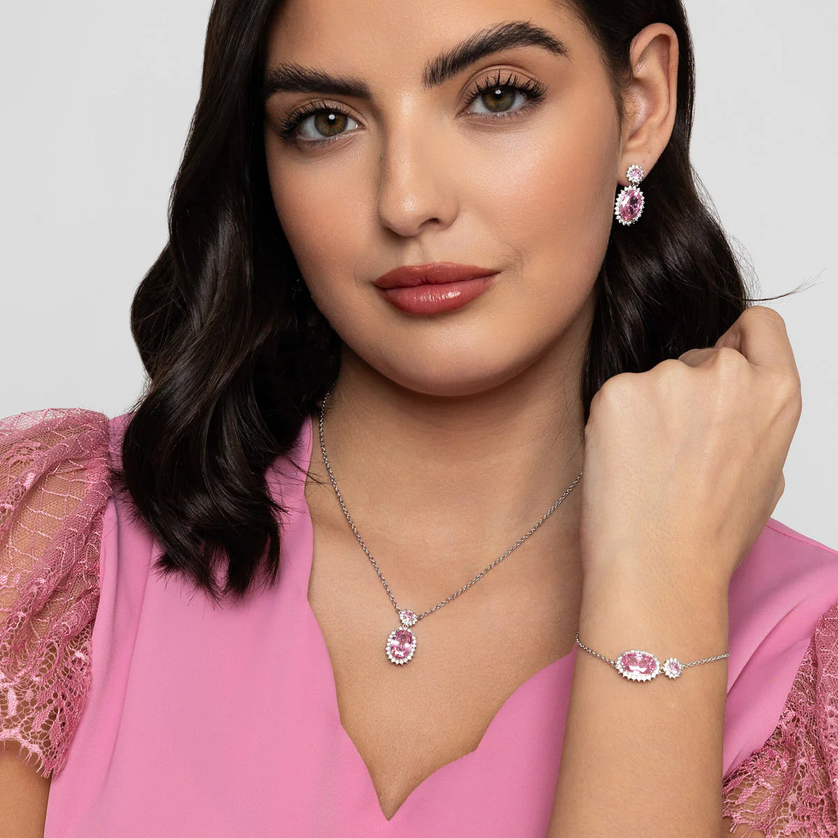 Knight and Day Classic Oval Drop Rose Pink Earrings T329ECB
