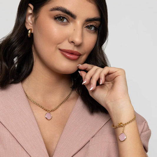 Knight and Day Rosewater Opal Drop Necklace T191BJO