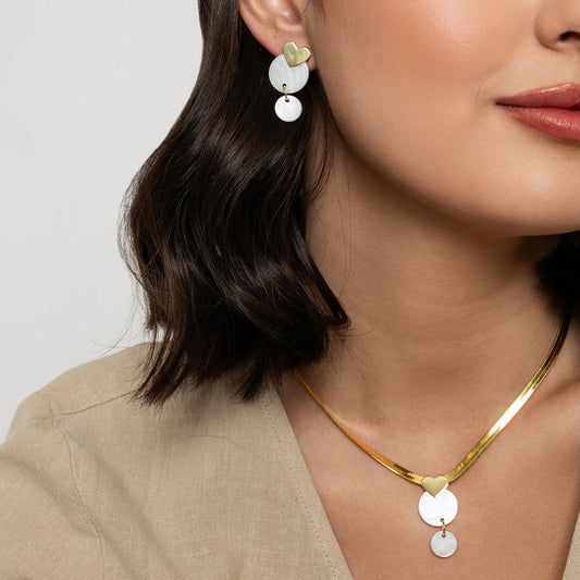 Knight and Day White Shell Earrings T162ESF