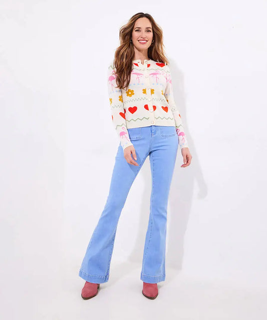 Joe Browns Summer Fun Flamingo Patterned Cardigan