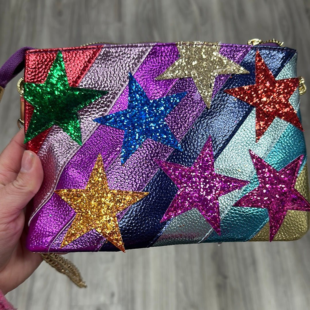 Daisy Mae Rainbow Star Cross Body Clutch Bag - Daisy Mae Boutique