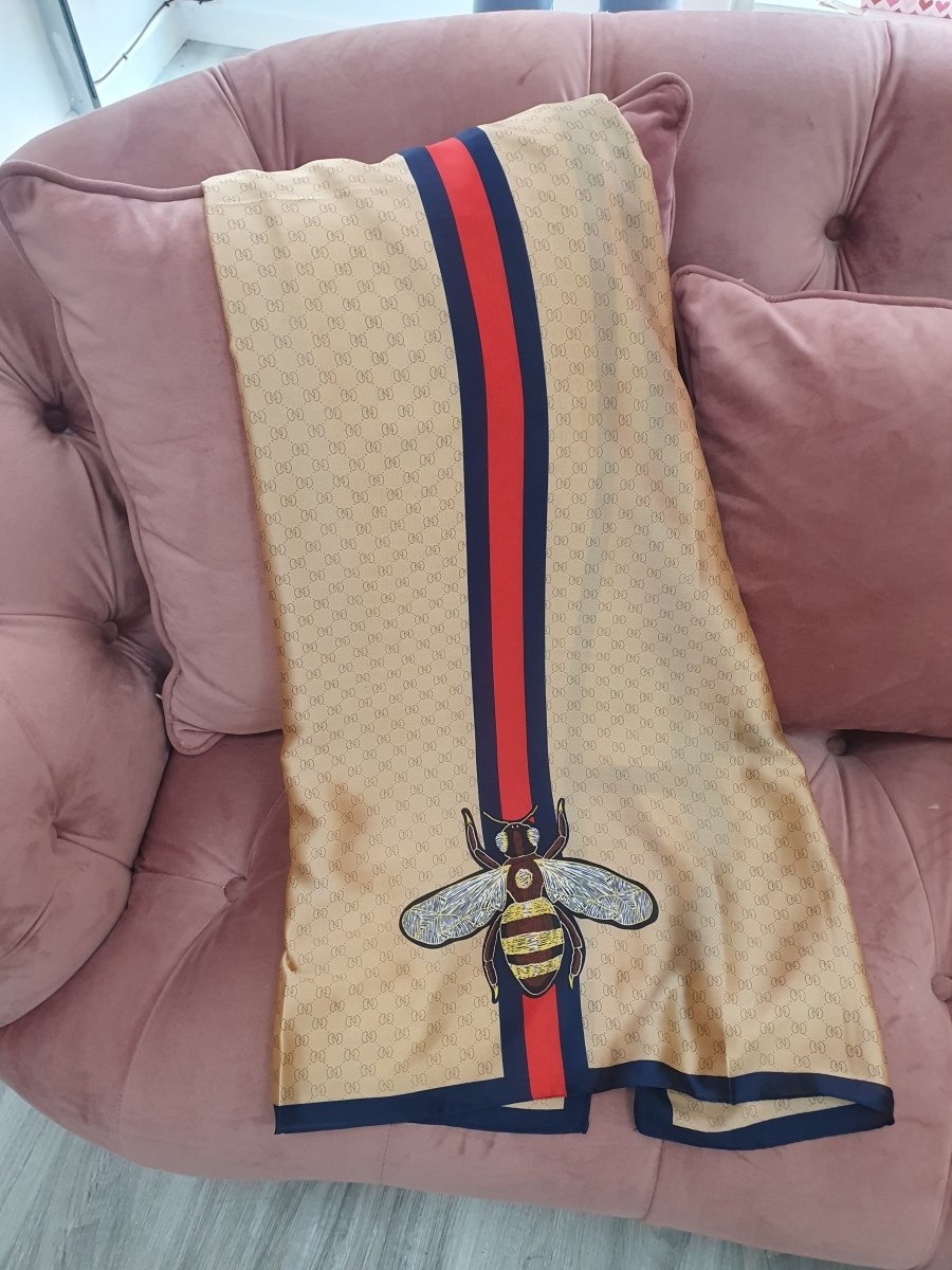 DMB Gold/Navy Bee Scarf - Daisy Mae Boutique