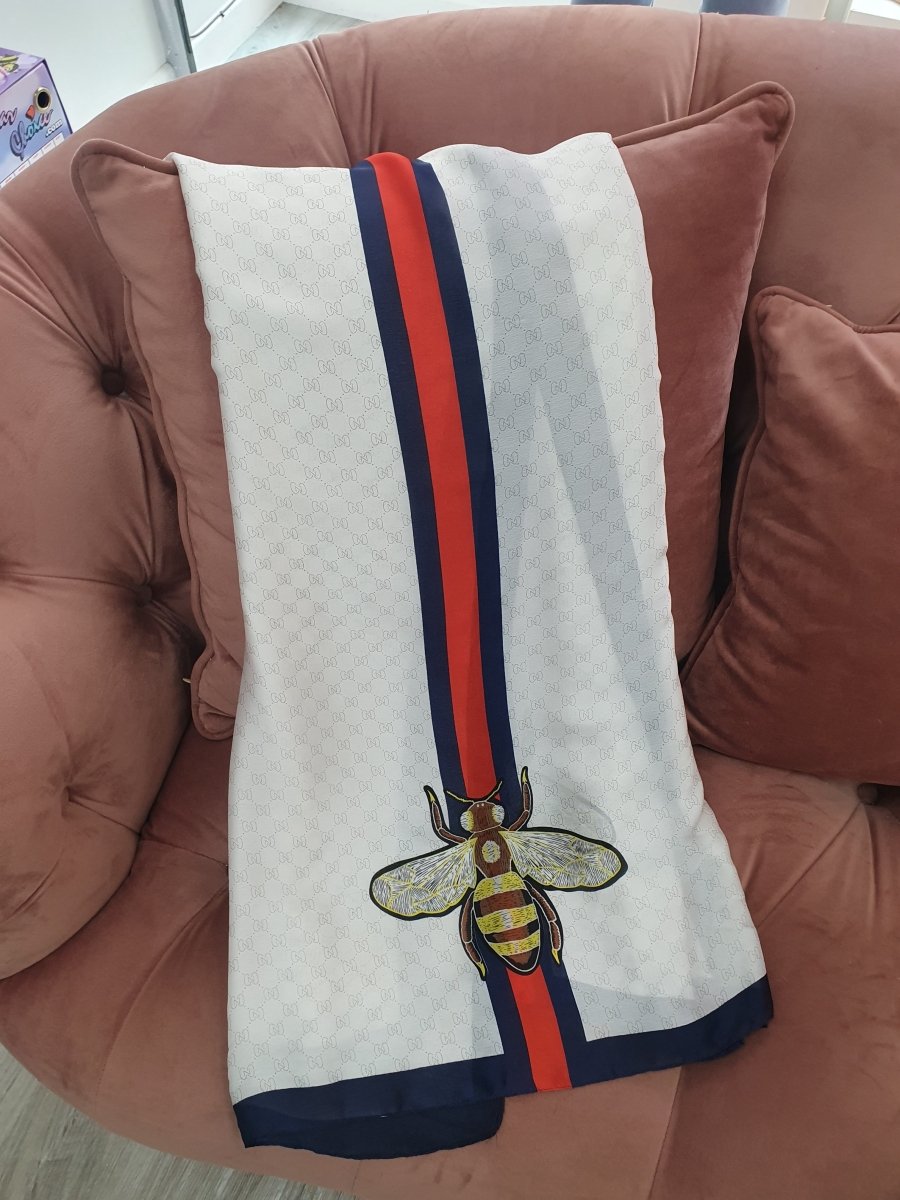DMB Navy/Cream Bee Scarf - Daisy Mae Boutique