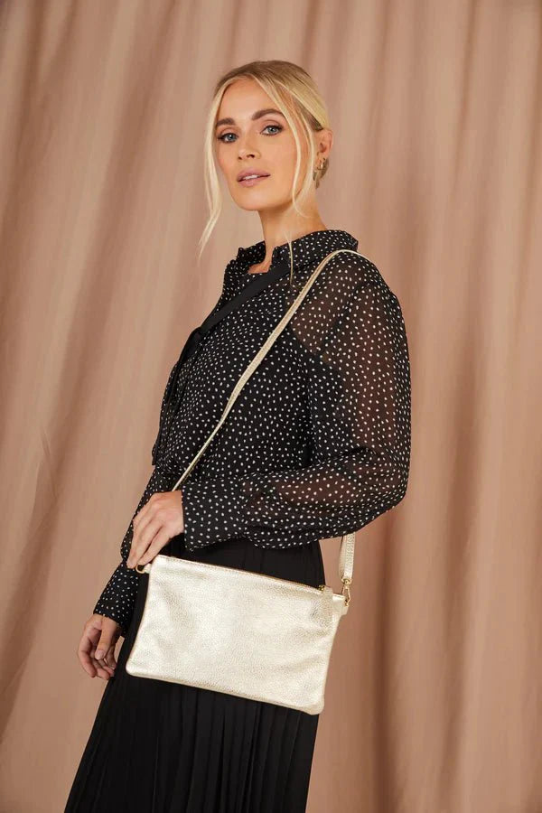 Elie Beaumont Pouch Bag Gold - Daisy Mae Boutique