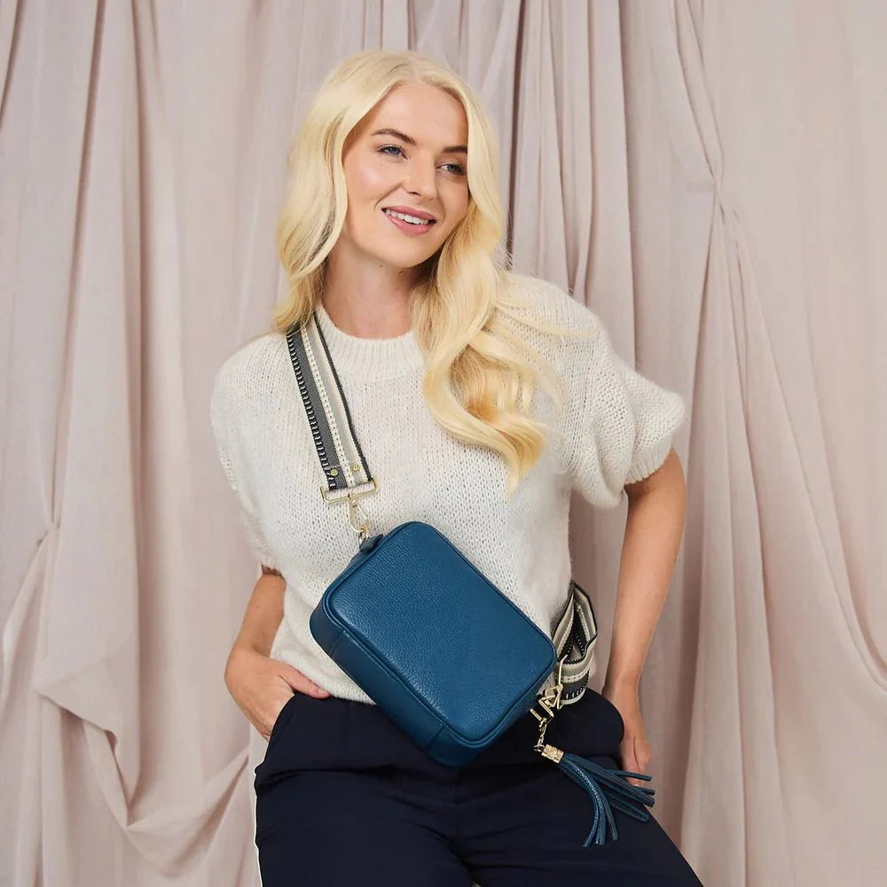 Elie Beaumont Teal Crossbody - Daisy Mae Boutique