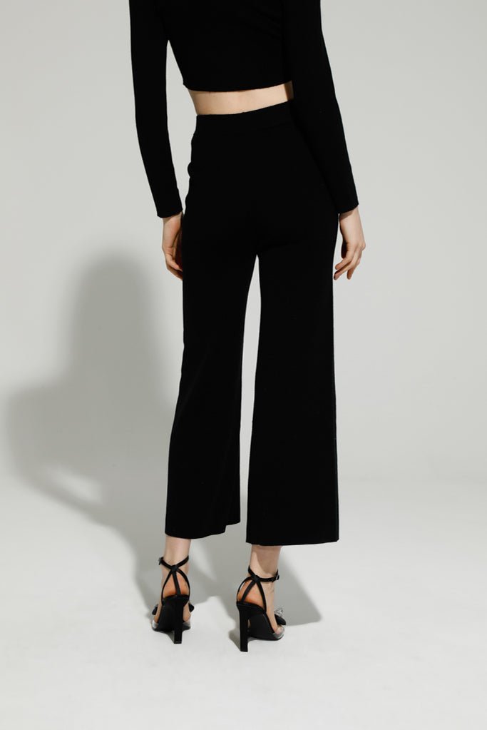 Goa Goa Black Tweed Trousers - Daisy Mae Boutique