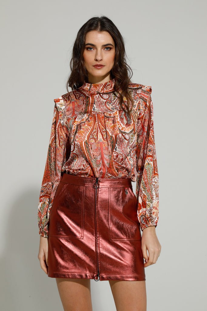 Goa Goa Gorya Metallic Skirt - Daisy Mae Boutique
