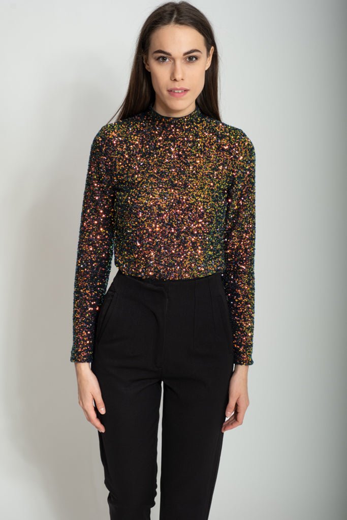 Goa Goa Helena Sequin Bodysuit - Daisy Mae Boutique