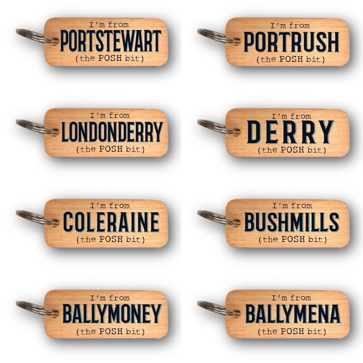 I’m from YOUR CHOICE ‘The Posh Bit’ Keyring - Daisy Mae Boutique