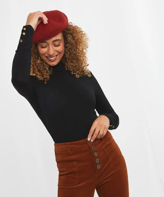 Jersey Roll Neck Top