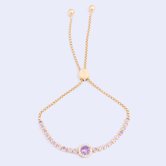 Knight & Day Classic Amethyst Bracelet Q545BTR - Daisy Mae Boutique