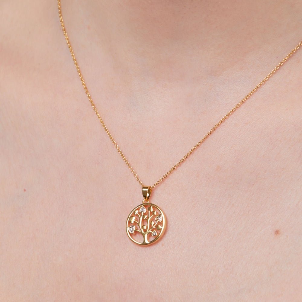 Knight & Day Gold Tree of Life Pendant Q520NTR - Daisy Mae Boutique