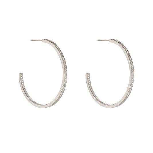 Knight & Day Miranda Silver Hoop Earrings - Daisy Mae Boutique