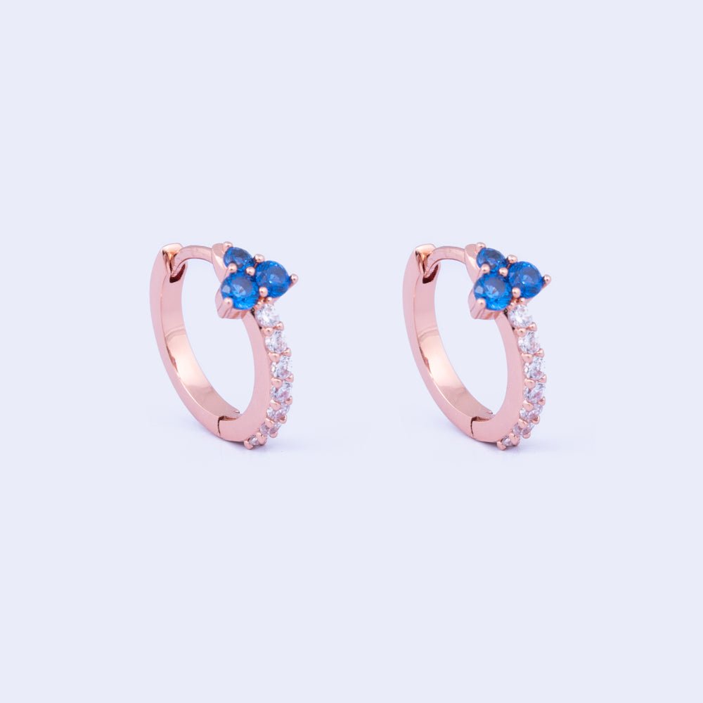 Knight & Day Sapphire Huggies Earrings Q529ETR - Daisy Mae Boutique