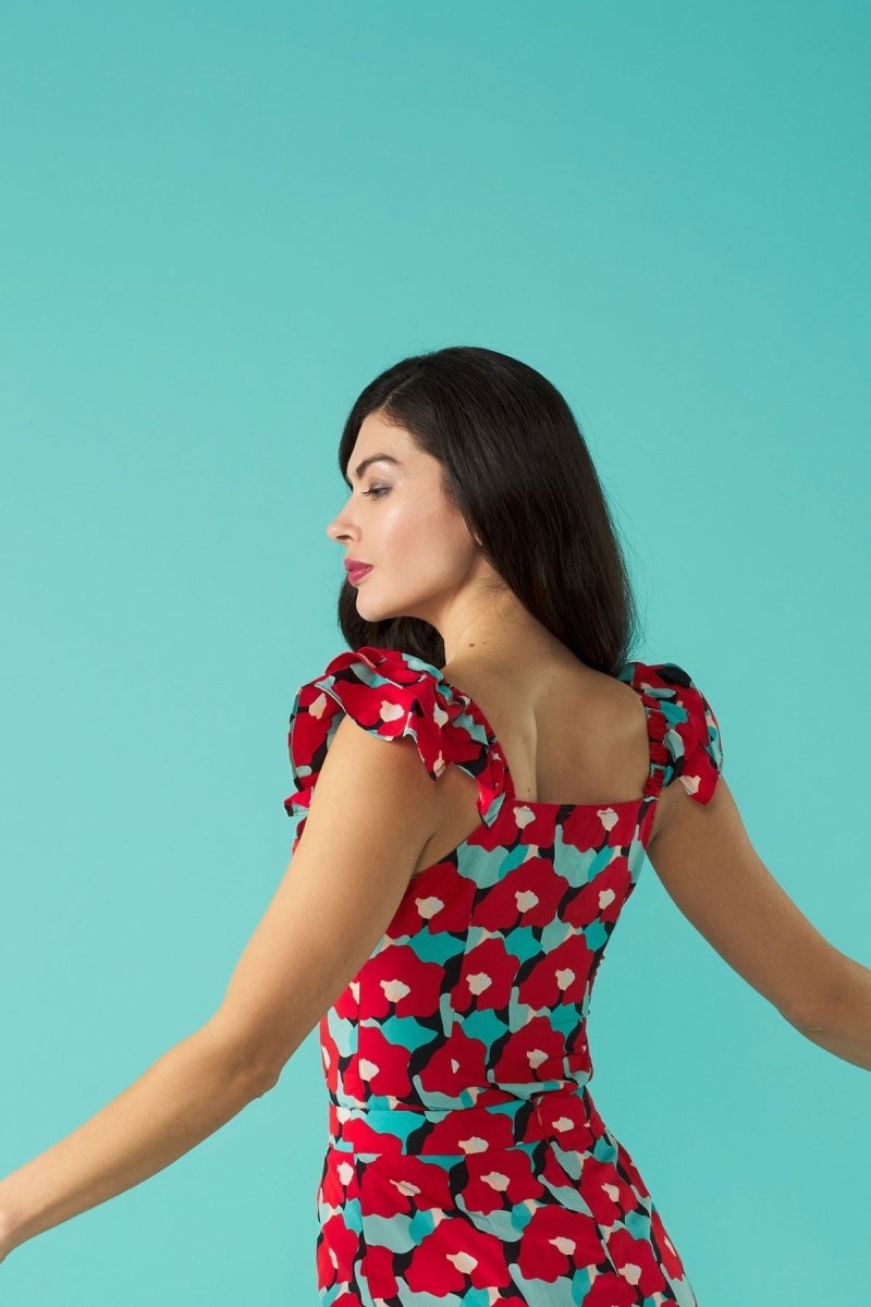 Minueto Sendy Red Poppy Top - Daisy Mae Boutique