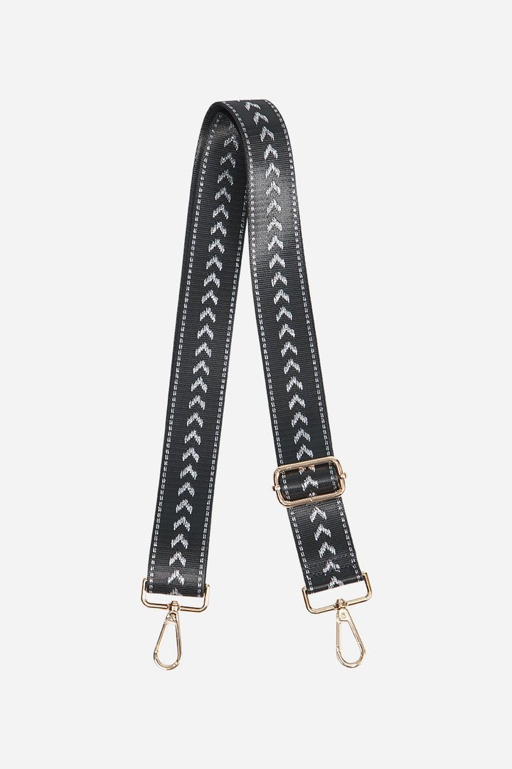 MSH Silver Metallic Arrow Bag Strap - Daisy Mae Boutique
