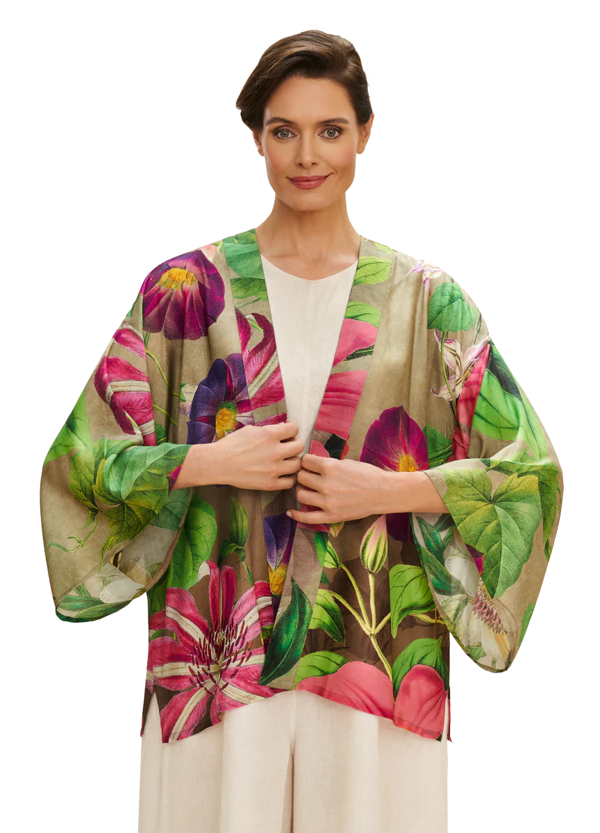 Powder Oversized Botanicals Kimono Jacket
