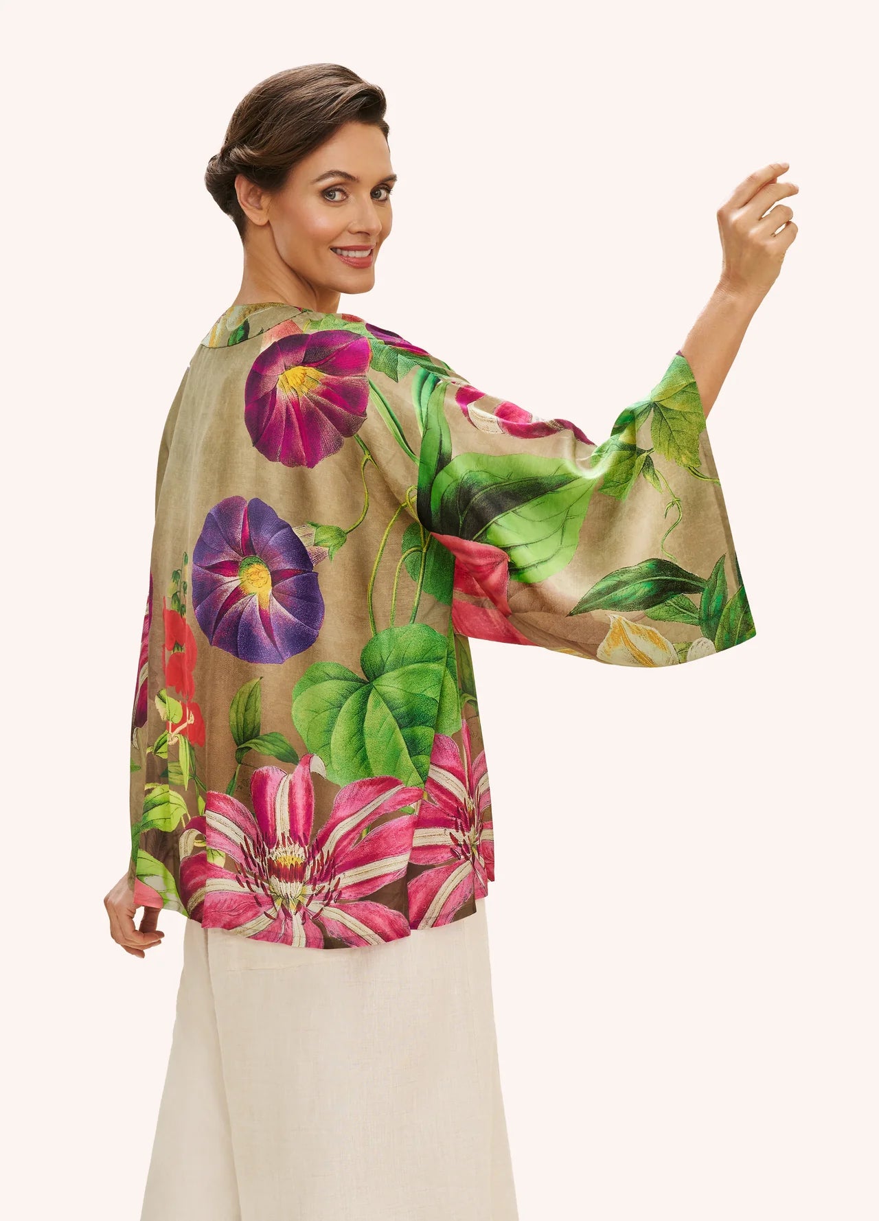 Powder Oversized Botanicals Kimono Jacket