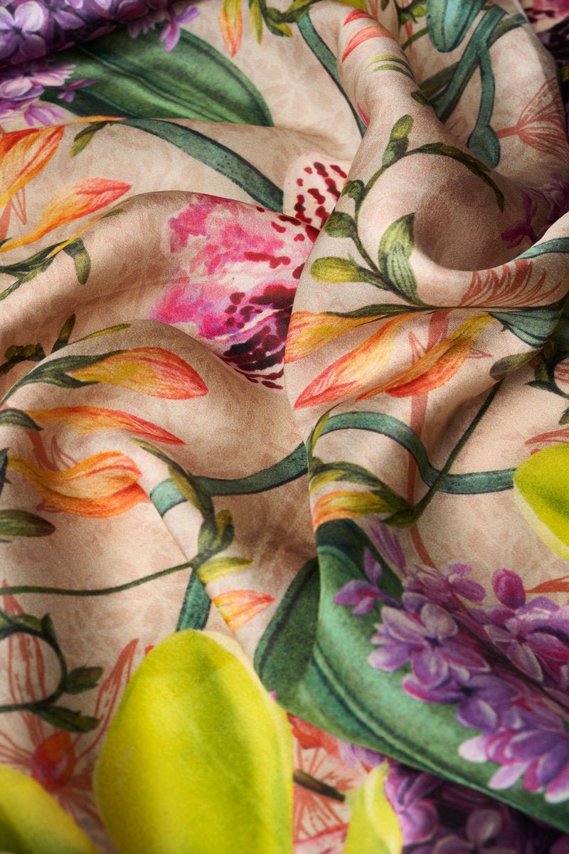 Powder 100% Silk Exotic Evening Scarf - Daisy Mae Boutique