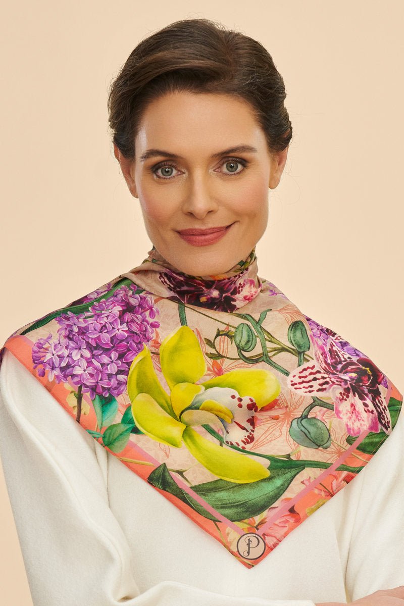 Powder 100% Silk Exotic Evening Scarf - Daisy Mae Boutique